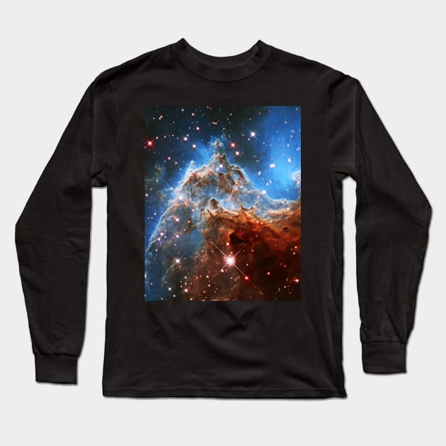 Monkey Head Nebula Long Sleeve T-Shirt by headrubble